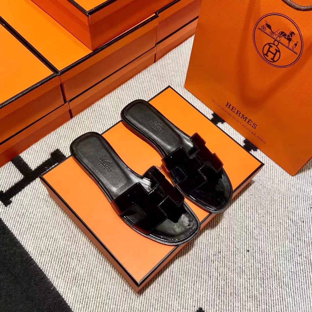 에르메스 올수공 오란 슬리퍼 샌들 페이던트 39